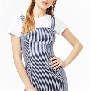 navy and white striped FOREVER 21 dress